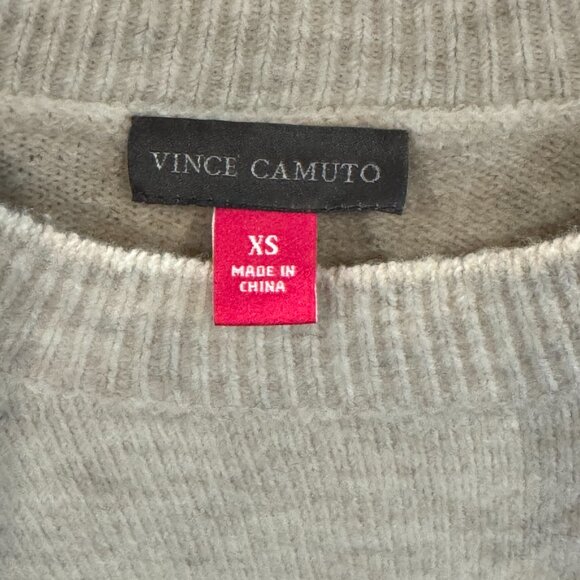 Vince Camuto Striped Crewneck Sweater Beige Gold XS - Picture 2 of 4